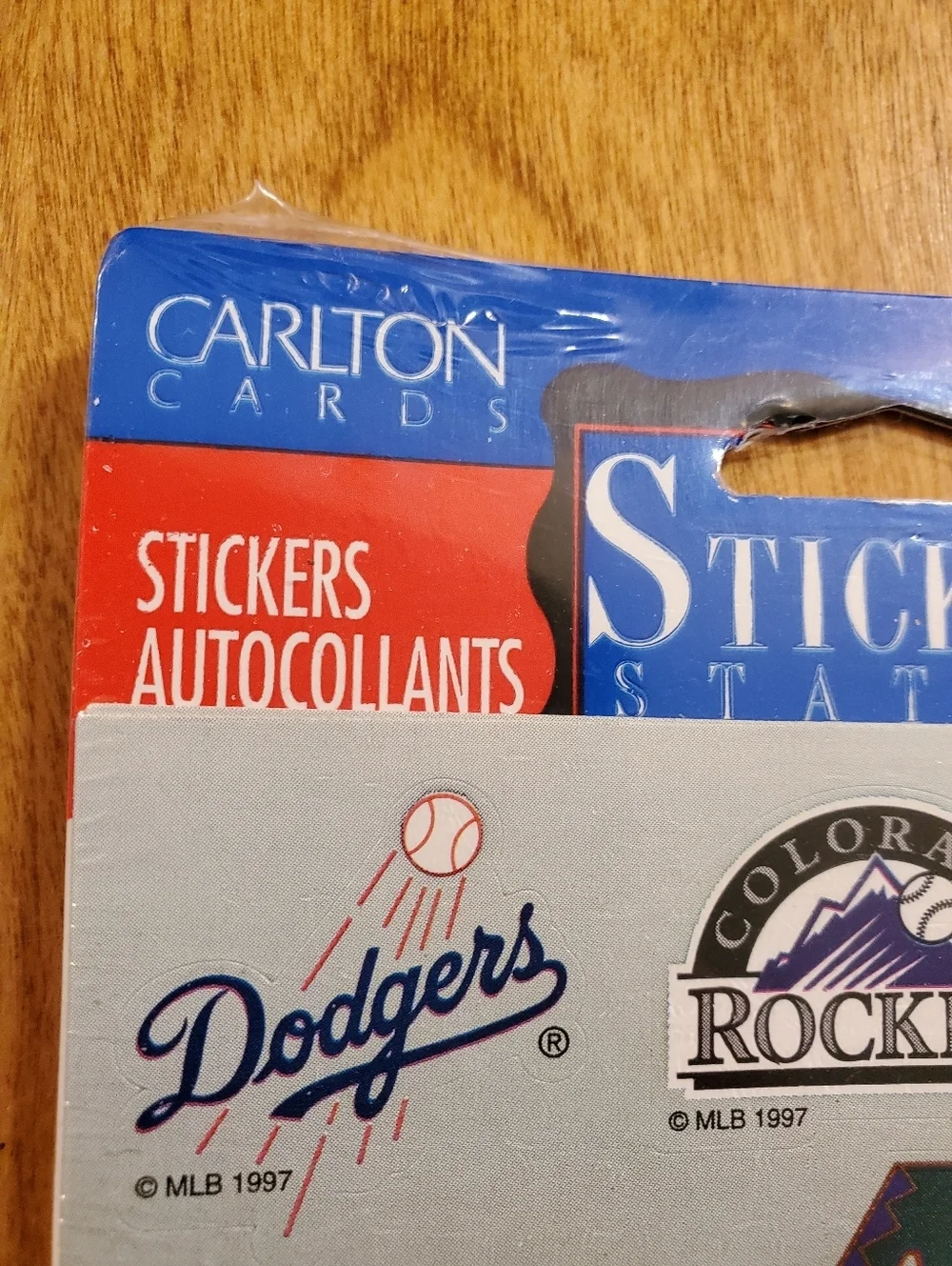 Carlton Cards Sealed MLB Baseball Logo Sticker Sheets Reds Mets Giants 90s